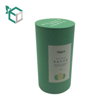 barato tubo de papel reciclado sellado personalizado del café de Kraft que empaqueta cajas del té